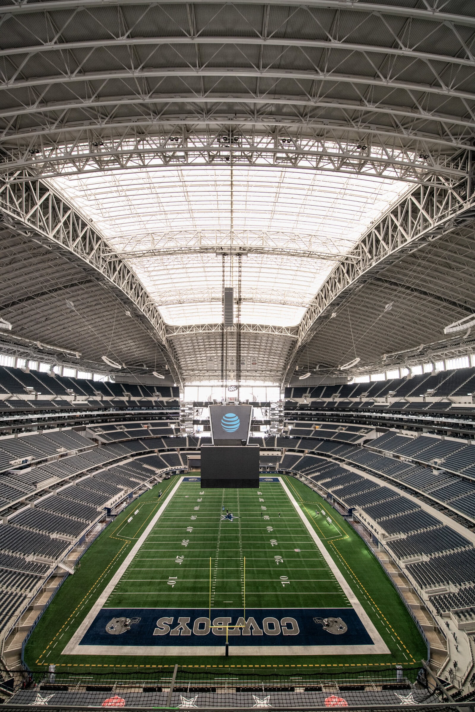 AT&T Stadium interior, Dallas Cowboys football field, commercial photography Dallas, Texas