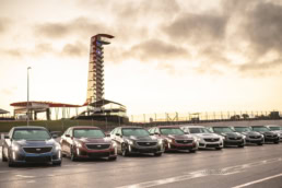 Cadillac CTS-V lineup at Circuit of the Americas, automotive photography Austin, Texas