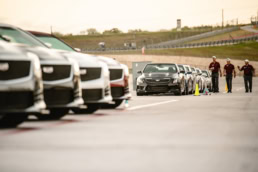 Cadillac V-Series lineup at Circuit of the Americas, automotive photography Austin, Texas
