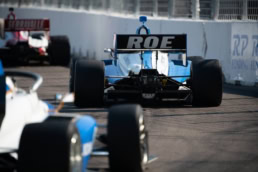 Indy Lights open-wheel race car with ROE livery, automotive racing photography Dallas, Texas