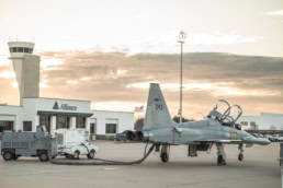 T-38 Talon #243 on ramp at Alliance Airport, AQRD aerospace photography Fort Worth, Texas