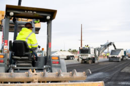 Topcon road milling and paving equipment at Spring Mountain Motorsports Ranch, industrial photography Fort Worth, Texas