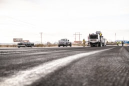 Topcon road paving operation at Spring Mountain Motorsports Ranch, industrial photography Fort Worth, Texas