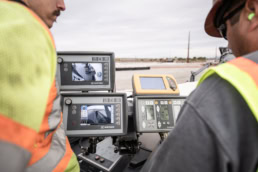 Topcon and Wirtgen control panel displays at Spring Mountain Motorsports Ranch, industrial photography Fort Worth, Texas