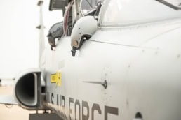 U.S. Air Force jet cockpit detail, AQRD aerospace photography Fort Worth, Texas