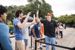 Aramco Formula 1 event high-five with fans at COTA, event photography Austin, Texas