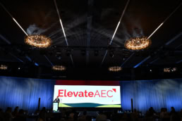 ElevateAEC conference keynote speaker on stage, event photography Dallas, Texas