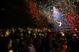 Imagine Dragons concert with confetti and crowd, event photography Dallas, Texas