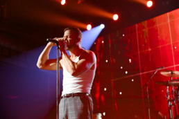 Imagine Dragons lead singer performing live, event photography Dallas, Texas