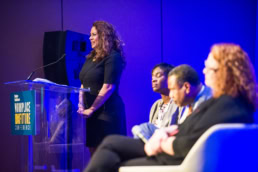 Speaker at podium during Modern Healthcare Workplace of the Future Conference, event photography Dallas, Texas
