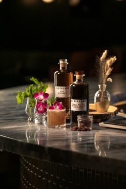 Blackland Distillery Rye Whiskey and Texas Pecan Brown Sugar Bourbon cocktail photography Dallas, Texas