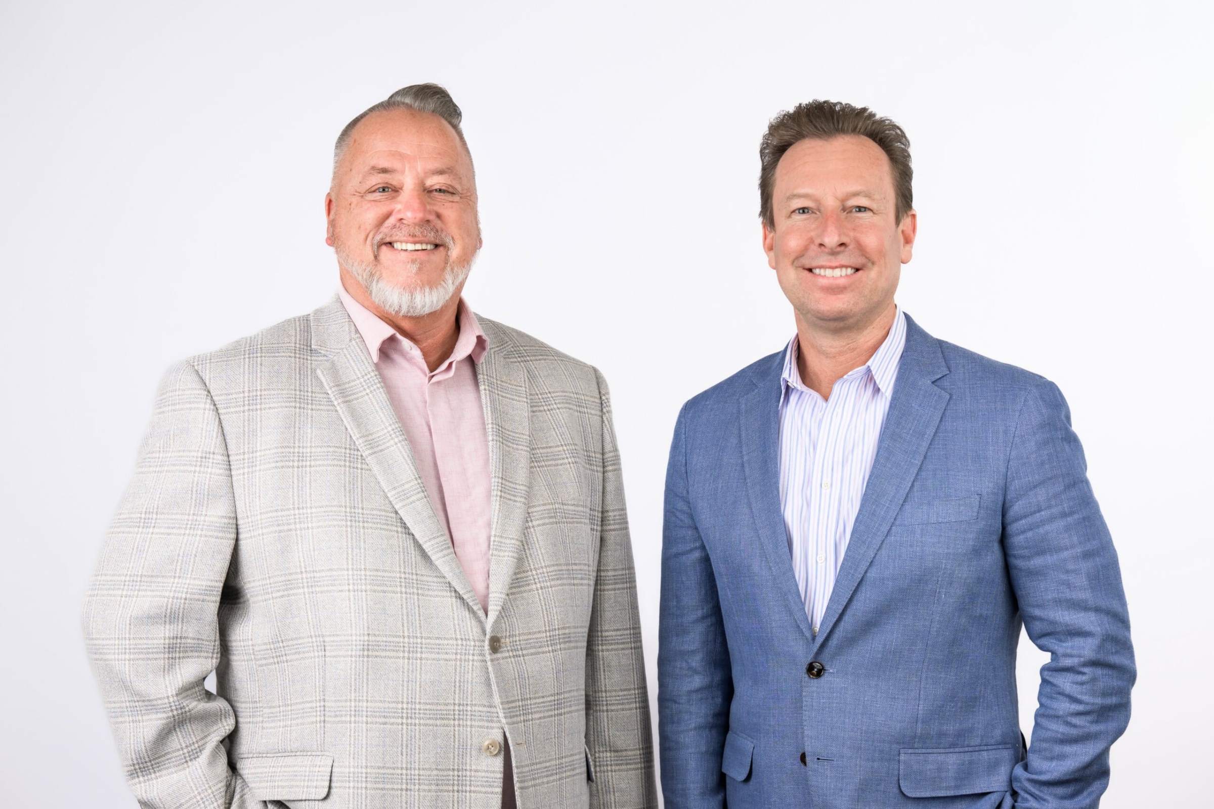 Two business professionals in sport coats, corporate portrait photography Dallas, Texas